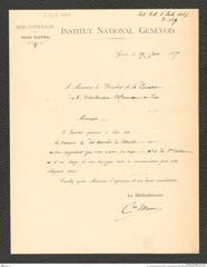 k.k. naturhistorisches Hofmuseum, Intendanzakten 1885-1896 (Hauer), Aktenzahl Z.269/1887, Seite 1